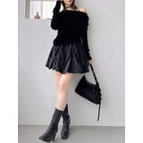 アシメギャザーシアーベロアカットソー | dazzlin | 詳細画像13