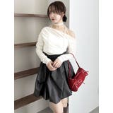 アシメギャザーシアーベロアカットソー | dazzlin | 詳細画像2