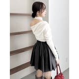 アシメギャザーシアーベロアカットソー | dazzlin | 詳細画像3