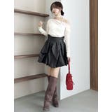 アシメギャザーシアーベロアカットソー | dazzlin | 詳細画像5