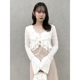 ペプラムフリルリボンカーデ | dazzlin | 詳細画像16 