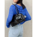 ブルー | ペプラムフリルリボンカーデ | dazzlin