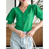 グリーン | 半袖マリンカーデトップス | dazzlin