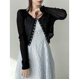 ブラック | レースホックショートカーデ | dazzlin