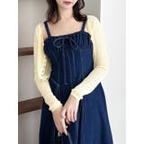 イエロー | レースホックショートカーデ | dazzlin