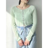 グリーン | レースホックショートカーデ | dazzlin