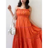 オレンジ | サイドオープンコットンワンピース | dazzlin