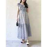 ブルー | 【WEB限定】バックリボンレースノースリワンピース | dazzlin
