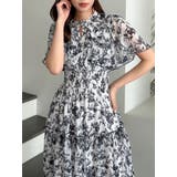 オフホワイト | 【復刻】Watercolorflowerワンピース | dazzlin