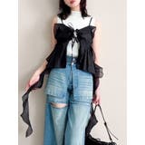 ブラック | 2WAYフルイドペプラムビスチェ | dazzlin