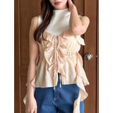 オレンジ | 2WAYフルイドペプラムビスチェ | dazzlin