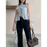 ブルー | 2WAYフルイドペプラムビスチェ | dazzlin