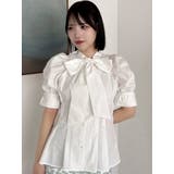 ペプラムタックボウタイブラウス | dazzlin | 詳細画像23