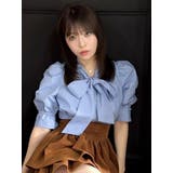 ペプラムタックボウタイブラウス | dazzlin | 詳細画像25