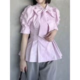 ペプラムタックボウタイブラウス | dazzlin | 詳細画像32