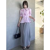 ペプラムタックボウタイブラウス | dazzlin | 詳細画像33