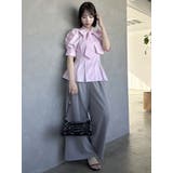 ペプラムタックボウタイブラウス | dazzlin | 詳細画像34