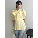 ペプラムタックボウタイブラウス | dazzlin | 詳細画像42