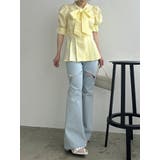 ペプラムタックボウタイブラウス | dazzlin | 詳細画像45