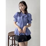 ペプラムタックボウタイブラウス | dazzlin | 詳細画像47