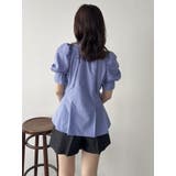 ペプラムタックボウタイブラウス | dazzlin | 詳細画像50