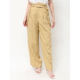 イエロー | ハイウエストチェーンサス付パンツ | dazzlin