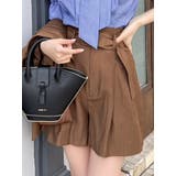 【セットアップ対応】ハイウエストタックショートパンツ | dazzlin | 詳細画像3 