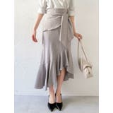 グレー | ラップマーメイドラインスカート | dazzlin