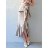 ベージュ | ラップマーメイドラインスカート | dazzlin