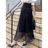 ブラック | チェックチュールコルセットスカート | dazzlin