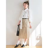 【POLO BCSコラボ/再生産】レイヤードプリーツミディスカート | dazzlin | 詳細画像4 