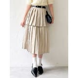 ベージュ | 【POLO BCSコラボ/再生産】レイヤードプリーツミディスカート | dazzlin