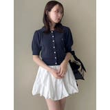 【POLO BCSコラボ/再生産】ポロカーデニットトップス | dazzlin | 詳細画像6 