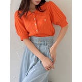 オレンジ | 【POLO BCSコラボ/再生産】ポロカーデニットトップス | dazzlin