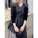 ブラック | ラメシアーシンプルニットカーディガン | dazzlin