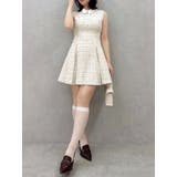 シャツカラーツイードミニワンピース | dazzlin | 詳細画像10 