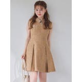 シャツカラーツイードミニワンピース | dazzlin | 詳細画像2 