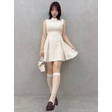 シャツカラーツイードミニワンピース | dazzlin | 詳細画像8 