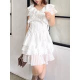 オフホワイト | バリエフルイドミニワンピース | dazzlin