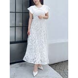 オフホワイト | オパールフラワーコルセットワンピース | dazzlin