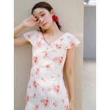 オレンジ | 【藤井サチコラボ】デルフィニウムフラワーワンピース | dazzlin