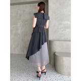 【新色ブラウン登場/再々生産】アシメプリーツトレンチワンピース | dazzlin | 詳細画像9 