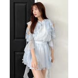 【セットアップ対応】シアーフルイドフリルブラウス | dazzlin | 詳細画像12