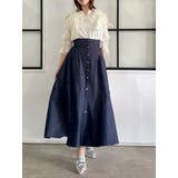 【セットアップ対応】シアーフルイドフリルブラウス | dazzlin | 詳細画像2