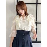 【セットアップ対応】シアーフルイドフリルブラウス | dazzlin | 詳細画像34