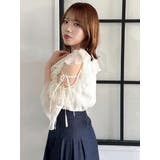 【セットアップ対応】シアーフルイドフリルブラウス | dazzlin | 詳細画像35