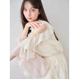 【セットアップ対応】シアーフルイドフリルブラウス | dazzlin | 詳細画像5