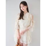 【セットアップ対応】シアーフルイドフリルブラウス | dazzlin | 詳細画像6