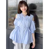 ギャザーバルーンペプラムブラウス | dazzlin | 詳細画像12 