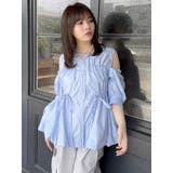 ギャザーバルーンペプラムブラウス | dazzlin | 詳細画像13 